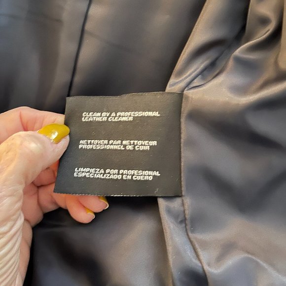 Michael Kors Black Leather Moto Jacket XS - Picture 10 of 16